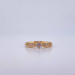 Anillo Solitario Petalos 2.25gr / T6 1/2 / Circones Blancos Oro Amarillo 18K &