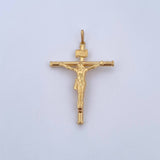 Dije Cruz Cristo 1.95gr / 5cm / Baston Oro Amarillo 18K &