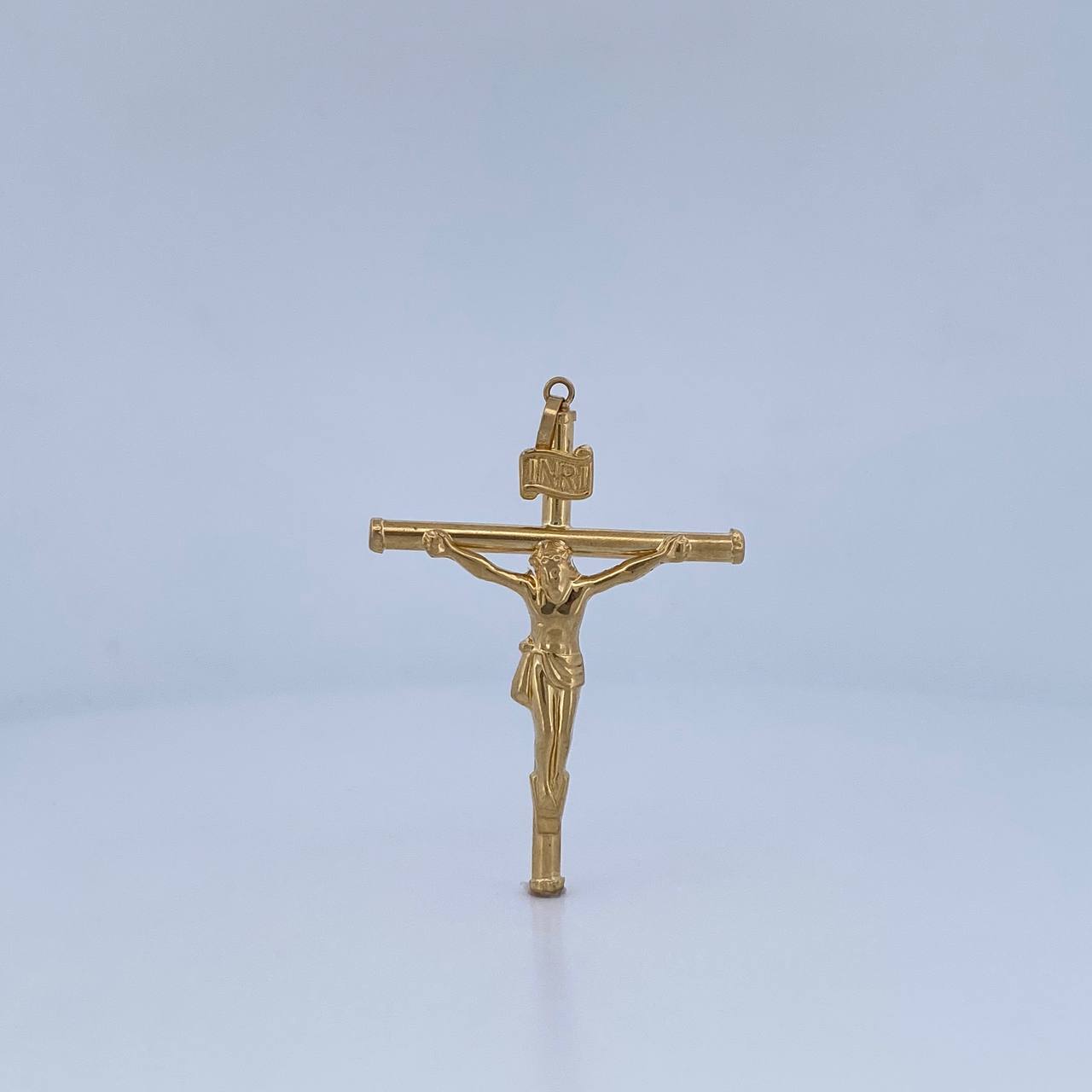 Dije Cruz Cristo 1.9gr / 5cm / Baston Oro Amarillo 18K &