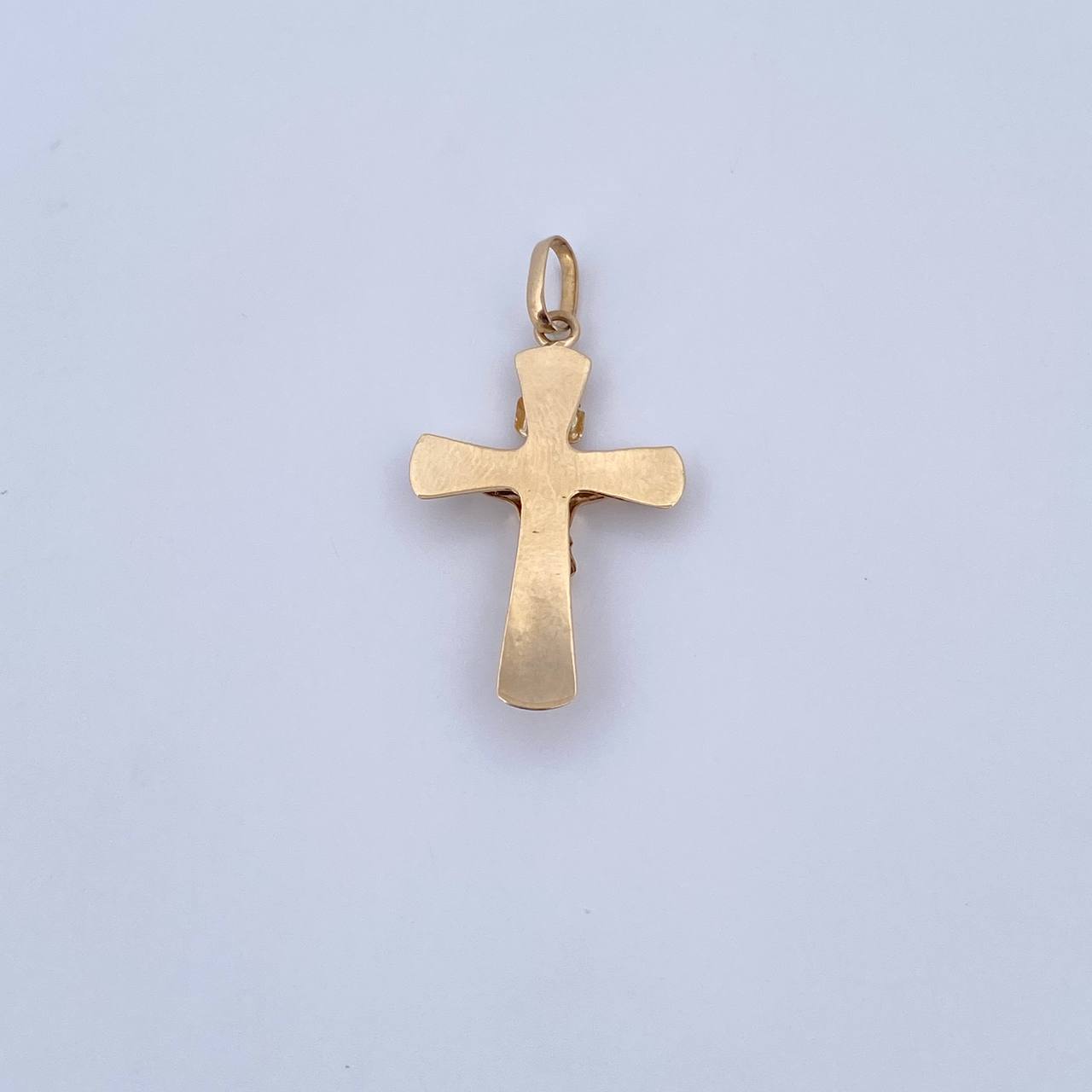 Dije Cruz Cristo 1.35gr / 3.3cm / Plano Oro Amarillo 18K &