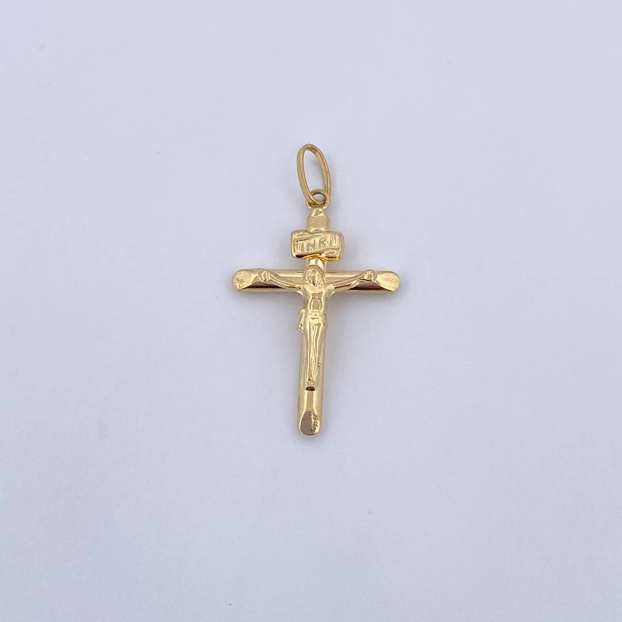 Dije Cruz Cristo 1gr / 1.3cm / Puntas Planas Oro Amarillo 18K &