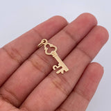 Dije Llave 1.05gr / 2.6cm / Liso Oro Amarillo 18K &