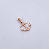 Dije Ancla 0.95gr / 2.1cm / Liso Oro Rosa 18K &