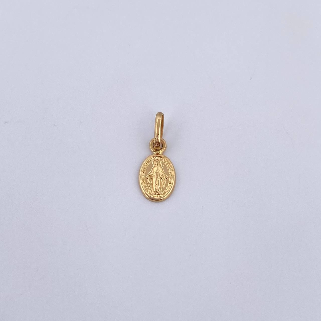 Dije Virgen Milagrosa 0.55gr / 1.4cm / Plano Oro Amarillo 18K &