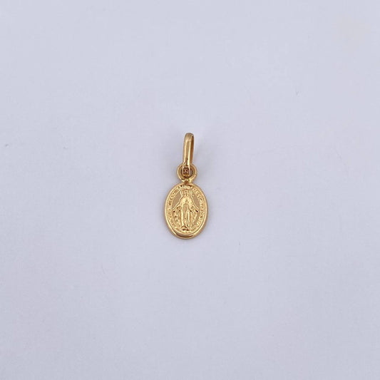 Dije Virgen Milagrosa 0.55gr / 1.4cm / Plano Oro Amarillo 18K &