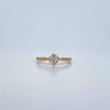 Anillo Solitario Churumbela 2gr / T6 3/4 / Circones Blancos Oro Amarillo 18K &