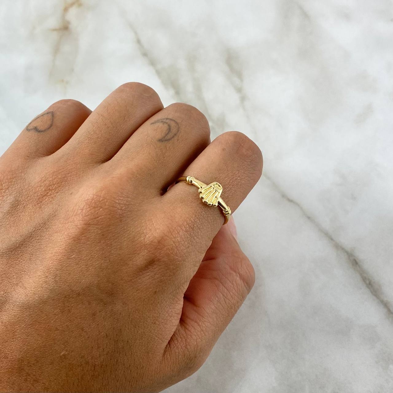 Anillo Corona RX Nudos 1.2gr / T7 1/4 / Oro Amarillo 18K