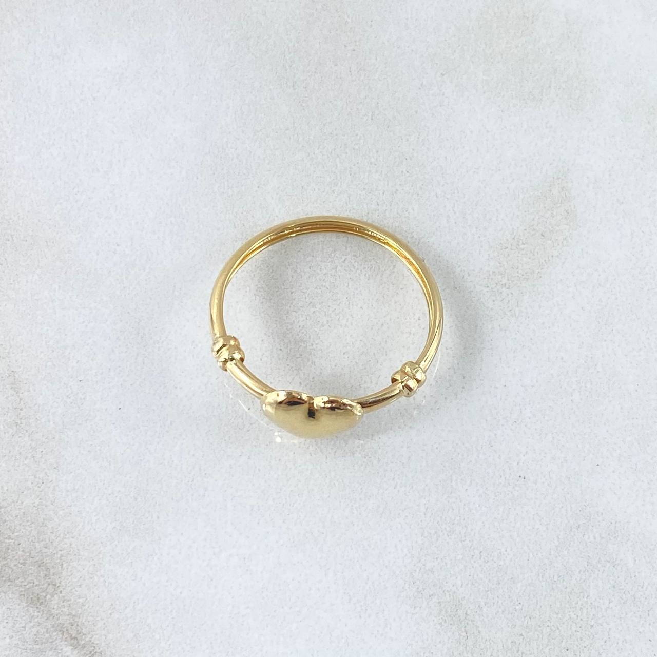 Anillo Corazón Nudos 1.25gr / T7 3/4 / Oro Amarillo 18K