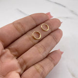 Candongas Aro 0.4gr / 0.9cm / Lisas Oro Amarillo 18K #