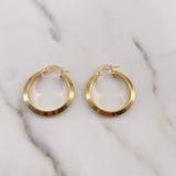 Candongas Clau 2.5gr / 2.7cm / Lisa Oro Amarillo 18K #