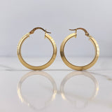 Candongas Clau 2.5gr / 2.7cm / Lisa Oro Amarillo 18K #