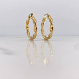 Candongas Valen 3.8gr / 3.1cm / Rayadas Oro Amarillo 18K #