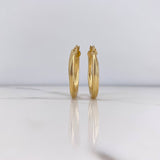 Candongas Lui 2.6gr / 2.7cm / Rayadas Oro Amarillo 18K #