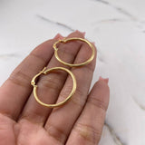 Candongas Juli 2.9gr / 2.8cm / Rayadas Oro Amarillo 18K #