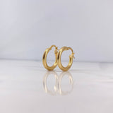 Candongas Juli 1.95gr / 2cm / Rayadas Oro Amarillo 18K #