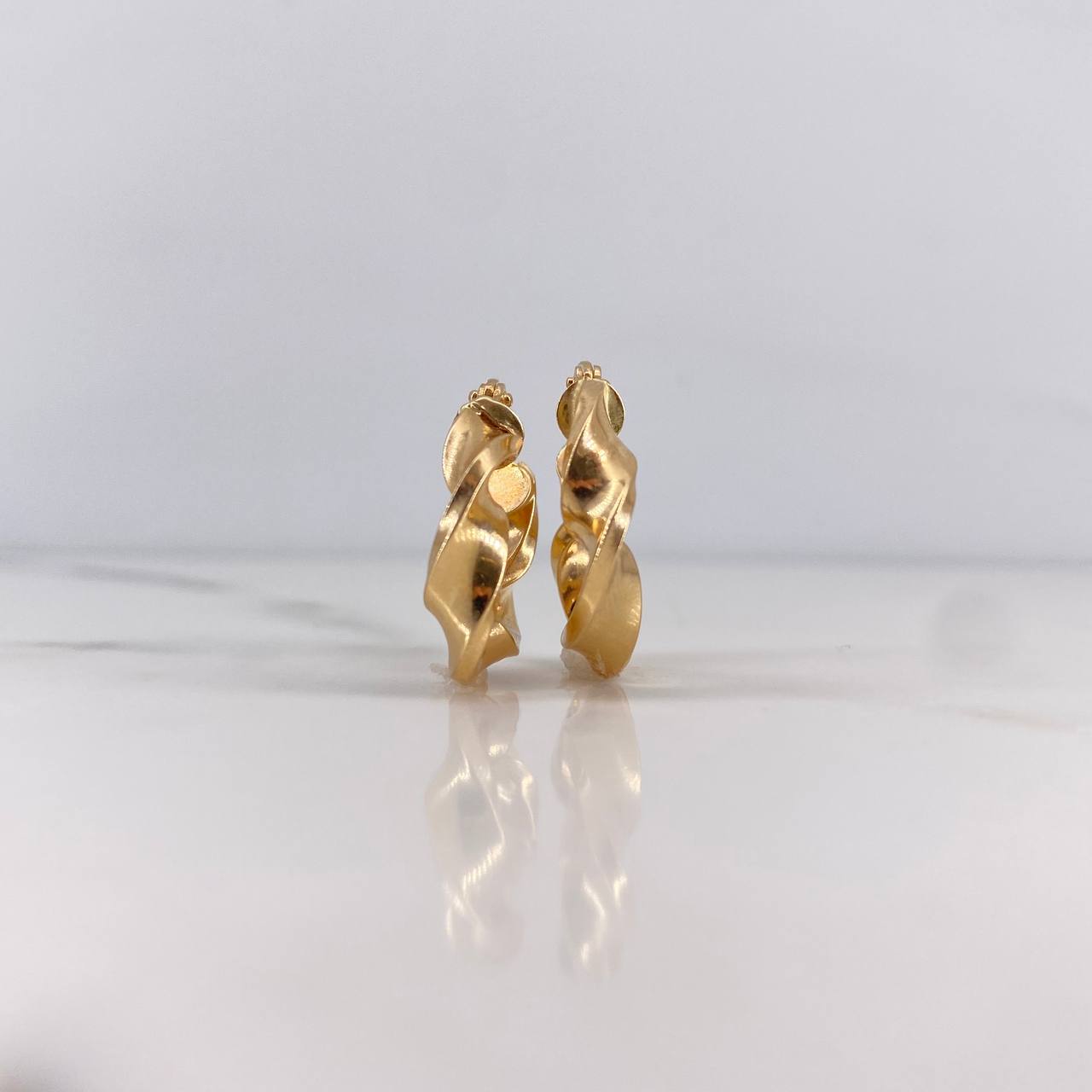 Candongas Pupi 2.05gr / 1.8cm / Espiral Oro Amarillo 18K #