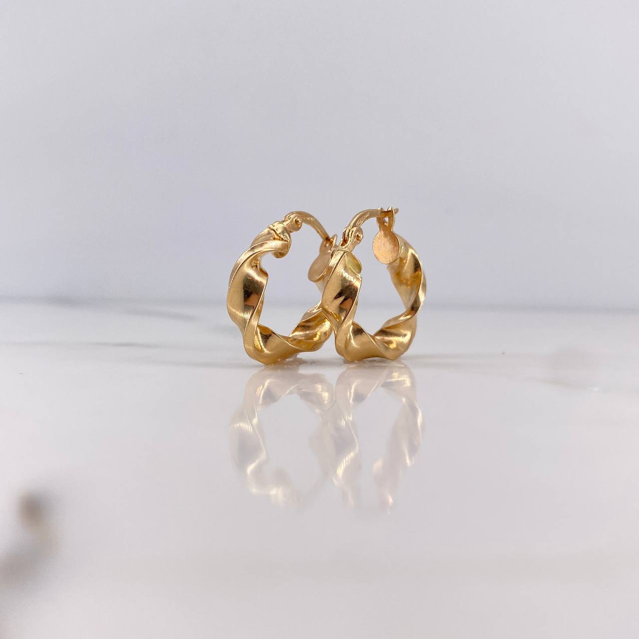 Candongas Pupi 2.05gr / 1.8cm / Espiral Oro Amarillo 18K #