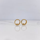 Candongas Rose 0.6gr / 0.8cm / Lisa Oro Amarillo 18K #