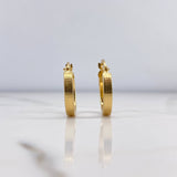 Candongas Diani 1.65gr / 1.9cm / Rayadas Oro Amarillo 18K #