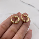 Candongas Kari 2gr / 1.9cm / Rayadas Oro Amarillo 18K #