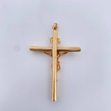 Dije Cruz Cristo  2.45gr / 5.5cm / Troquelado Oro Amarillo 18K $