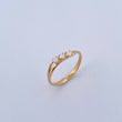 Anillo Trinidad 1.4gr / T5 / Circones Blancos Oro Amarillo 18K &