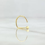 Piercing En Arco Cabeza Plana 0.35gr / 1.5cm / Oro Amarillo 18K (Joya) ©