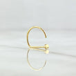 Piercing En Arco 0.35gr / 1.4cm / Cabeza Plana Oro Amarillo 18K (Joya) *