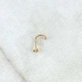 Piercing Chispa Curva Trio Bolas 0.25gr / 1cm / Oro Amarillo 18K (Joya) ©