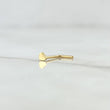 Piercing Chispa Recta Corazón Plano 0.1gr / 1cm / Oro Amarillo 18K (Joya)