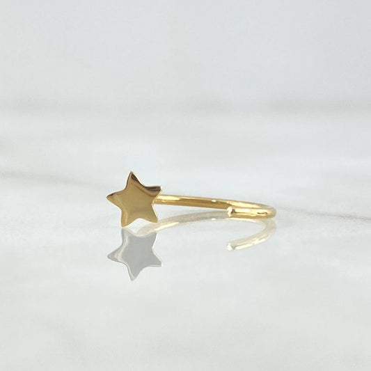 Piercing Media Curva Estrella 0.35gr / 1.2cm / Oro Amarillo 18K (Joya)