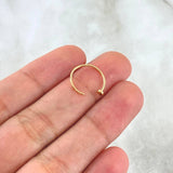 Piercing Media Curva Cabeza Plana 0.3gr / 1.4cm / Oro Amarillo 18K (Joya)