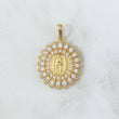 Dije Virgen Guadalupe 4.95gr / 3cm / Circones Blancos Oro Amarillo 18K *