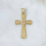 Dije Cruz Pontificia 6.3gr / 4.5cm / Bordes Texturizados Oro Amarillo 18K *