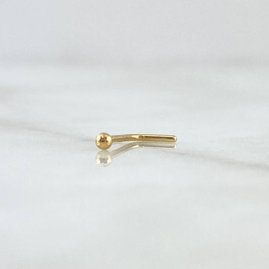 Piercing Recto Chispa Fija 0.1gr / 1cm / Bola 2mm Oro Amarillo 18K (Joya)