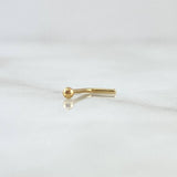 Piercing Recto Chispa Fija 0.1gr / 1cm / Bola 2mm Oro Amarillo 18K (Joya)