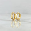 Candongas Carril 0.7gr / 1cm / Liso Oro Amarillo 18K