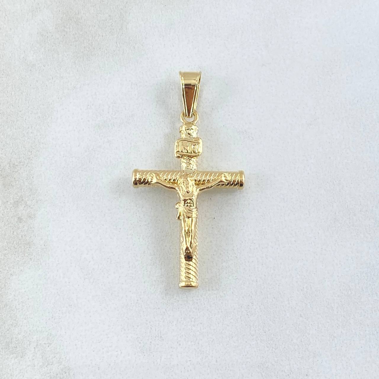 Dije Cruz Cristo 3.05gr / 5.7cm / Bastón Atornillado Oro Amarillo 18K ©