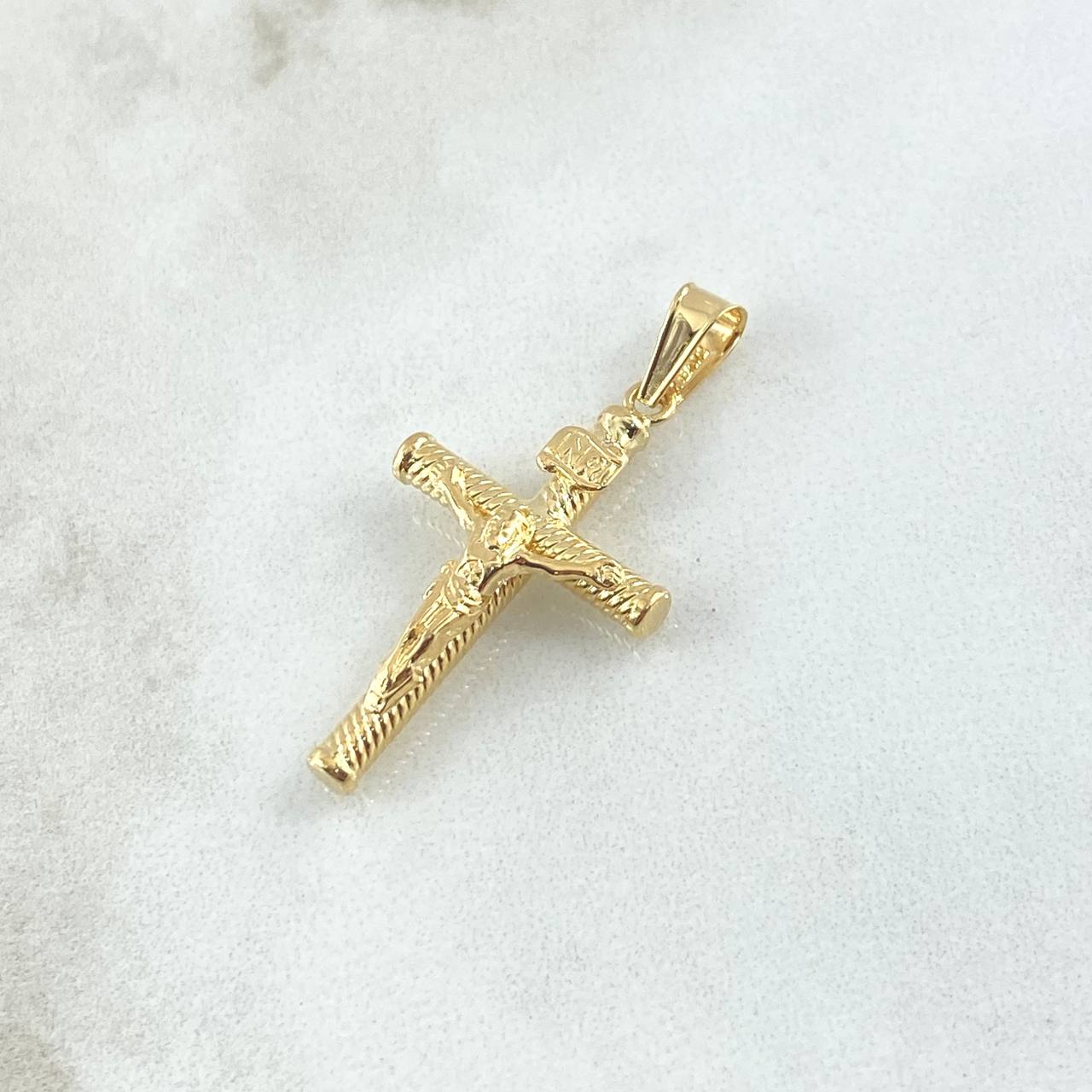 Dije Cruz Cristo 3.05gr / 5.7cm / Bastón Atornillado Oro Amarillo 18K ©