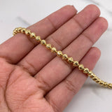 Pulso Militar 9.45gr / 19cm / 3.9mm Diamantado Luna Oro Amarillo +3 18K #