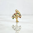 Dije Arbol De La Vida 1gr / 2cm / Circones Colores Oro Amarillo 18K