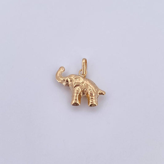 Dije Elefante 0.8gr / 2cm / Troquelado Oro Amarillo 18K &