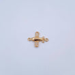 Herraje Avion 1.15gr / 1.9cm / Circones Blancos Oro Amarillo 18K &