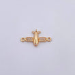 Herraje Avion 1.2gr / 2.2cm / Circones Blancos Oro Amarillo 18K &