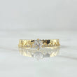 Anillo Solitario Corazones En Linea 2.1gr / T6 3/4 / Circones Blancos Oro Amarillo 18K *