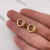 Candongas Yiss corazon 2.6gr / 1.2cm / Rombos Oro Amarillo 18K #