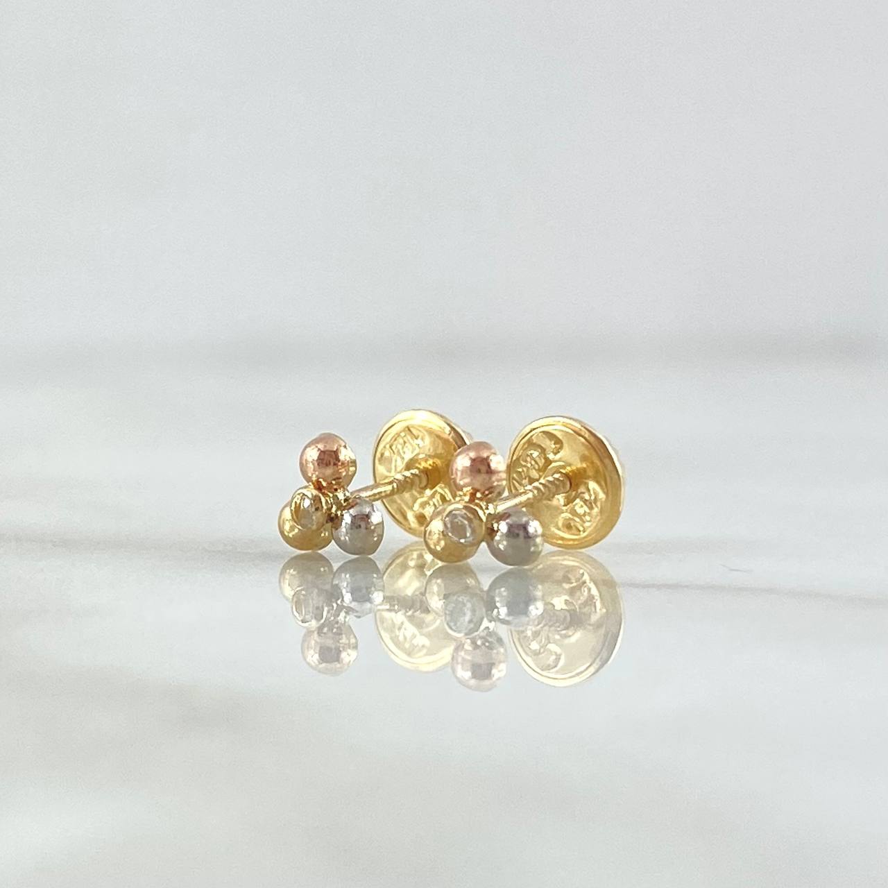 Topos Trio Bolas 0.5gr / 6mm Tres Oros 18K