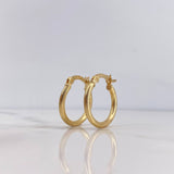 Candongas Juli 1.8gr / 1.9cm / Rayadas Oro Amarillo 18K #