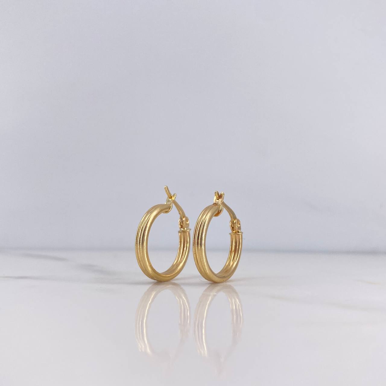 Candongas Andy 1.6gr / 1.8cm / Ovaladas Oro Amarillo 18K #