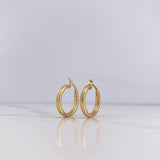 Candongas Andy 1.6gr / 1.8cm / Ovaladas Oro Amarillo 18K #